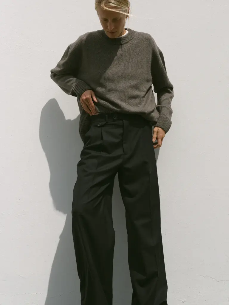 Herman Pleated trousers wool