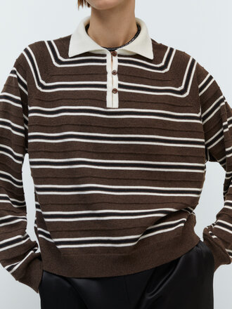 Cordera Merino Wool Striped Polo
