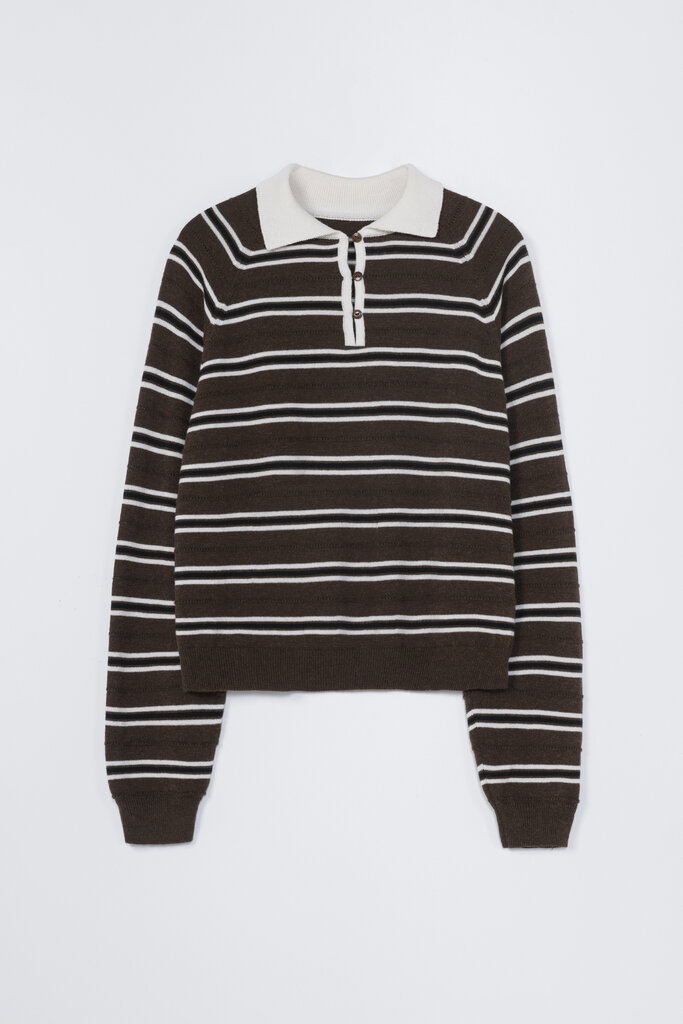 Cordera Merino Wool Striped Polo