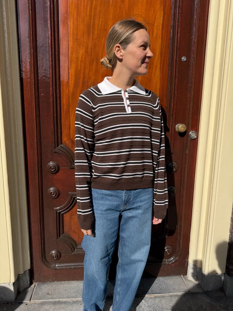 Cordera Merino Wool Striped Polo