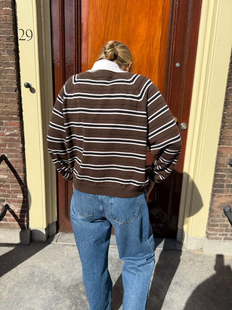 Cordera Merino Wool Striped Polo