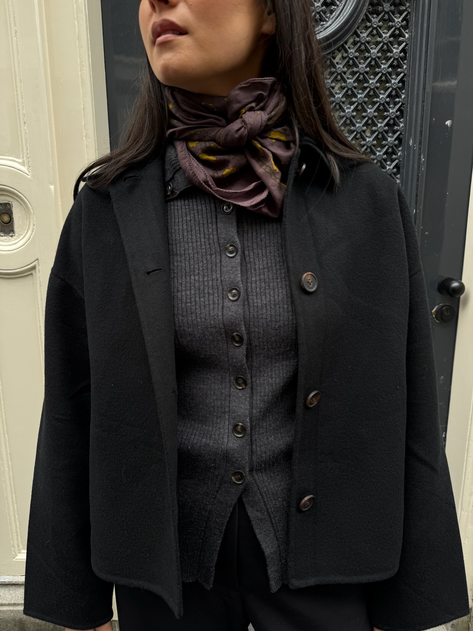 Mary quilting knit jacket gray andmary Mary quilting knit shape