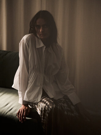 Rabens saloner Sophie Puffed Hem Shirt