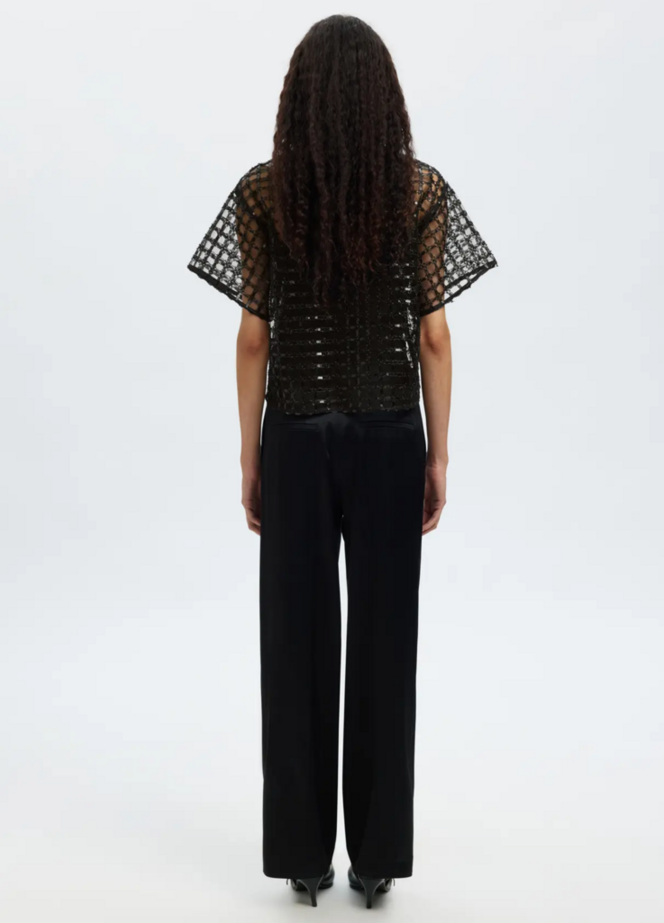 Selected Laren Cropped Sequins Top