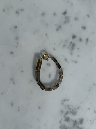 Antraciet Charlot Bracelet Cristal Bron