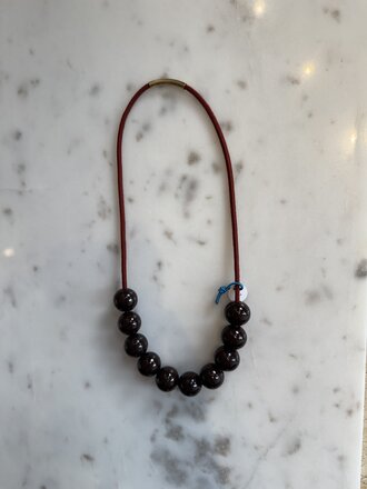 Woody collier Terracotta/Marron Foncé