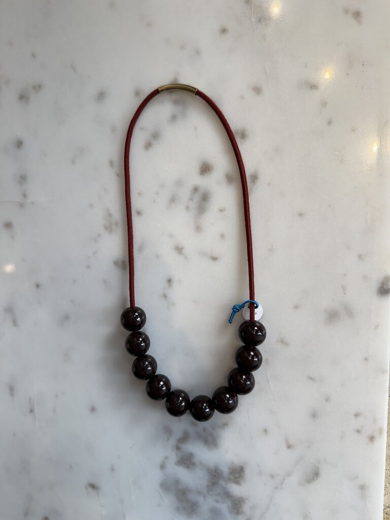 Woody collier Terracotta/Marron Foncé