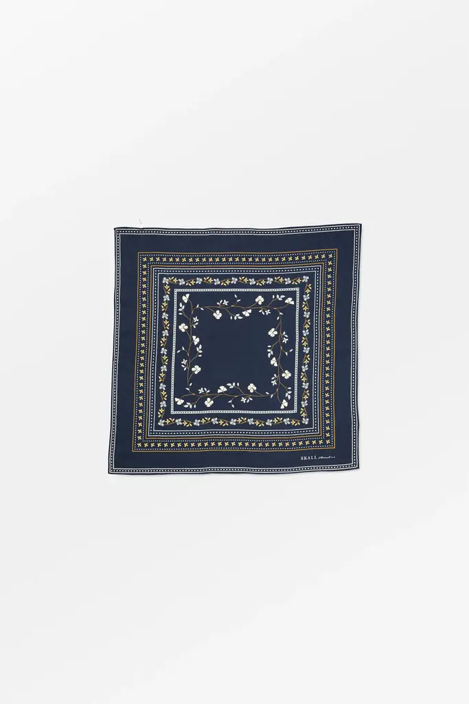 Skall Studio Skall Floral Scarf Navy