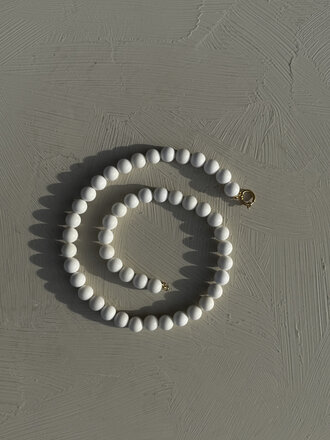 Antraciet Camille Necklace Blanc