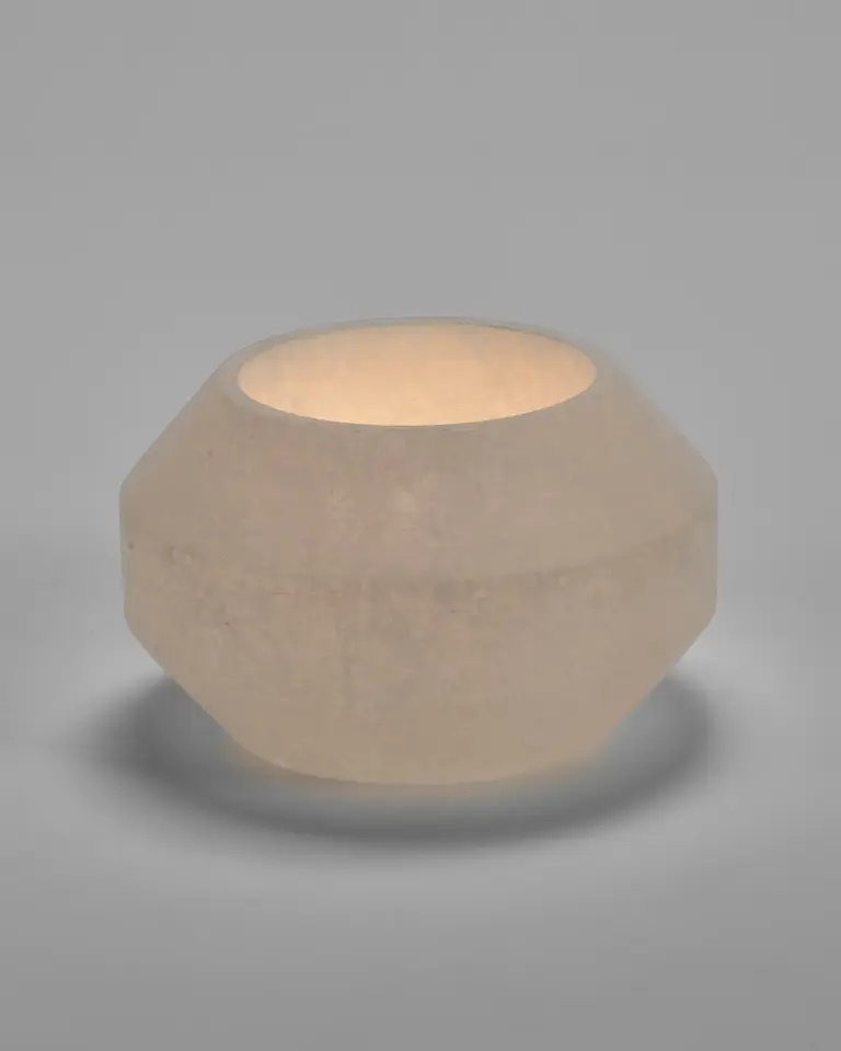 Serax Candle Holder L White Alabaster
