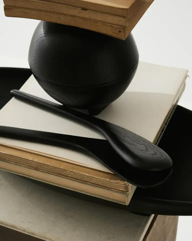 Serax Salad Servers Set Black Out Of Lines