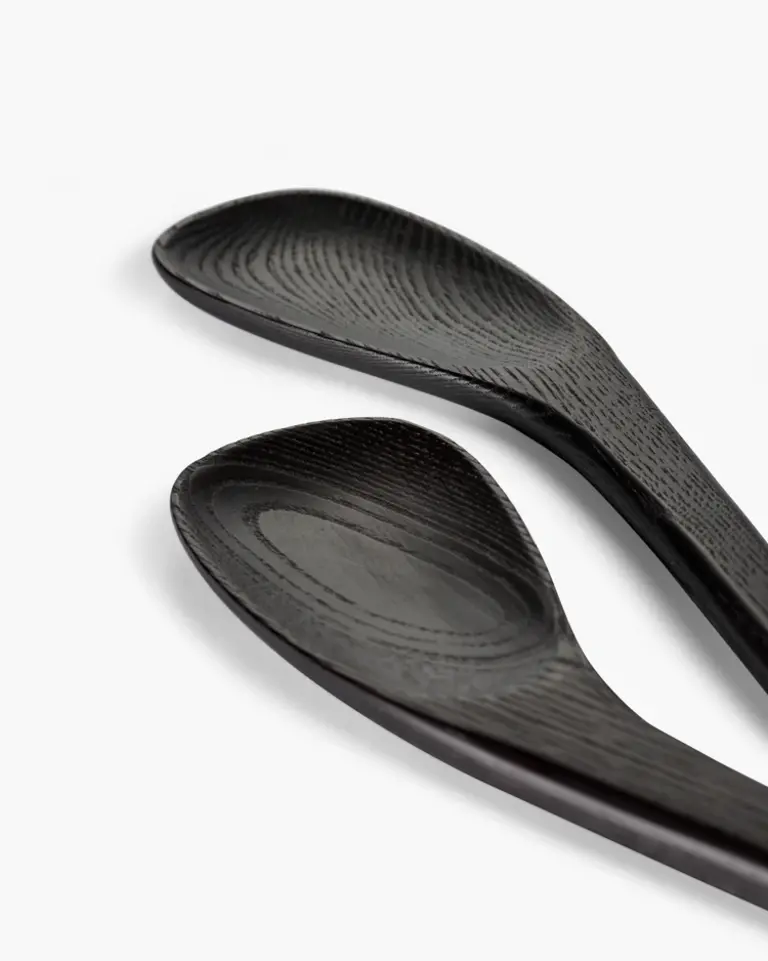Serax Salad Servers Set Black Out Of Lines