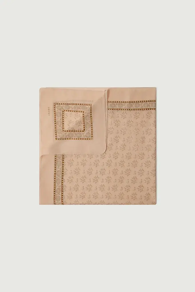 Soeur Foulard Scarf Rose Blush Beige