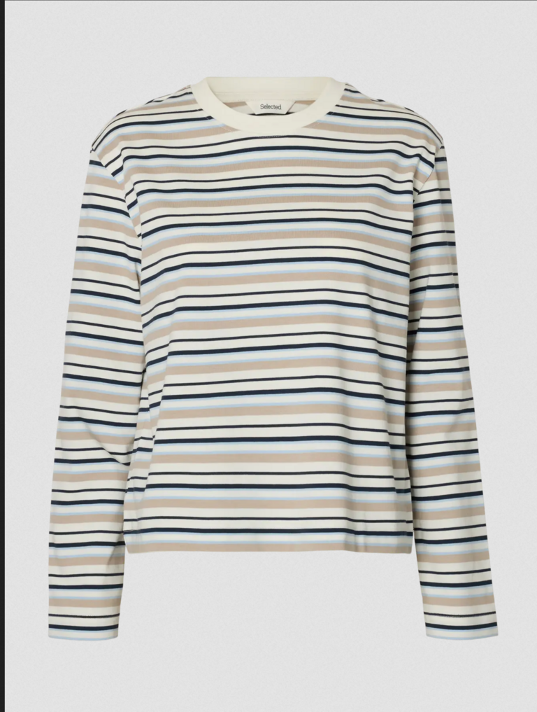 Selected Striped Boxy Tee