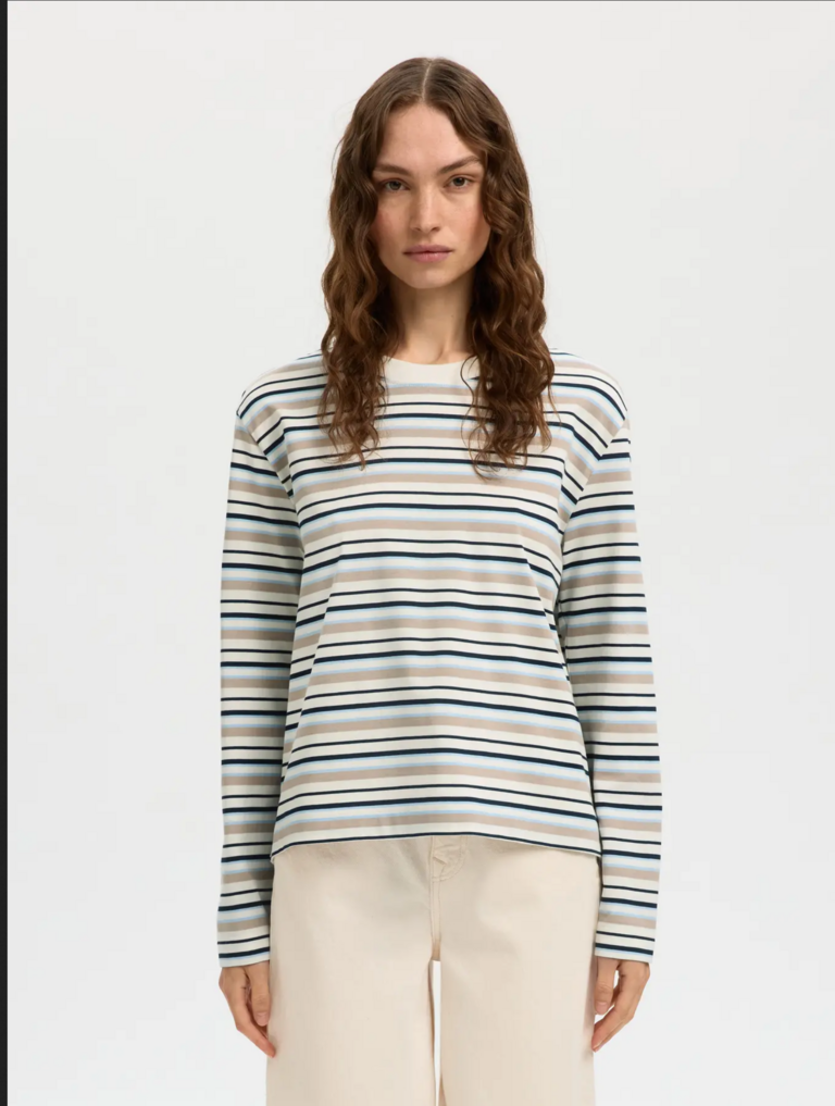 Selected Striped Boxy Tee