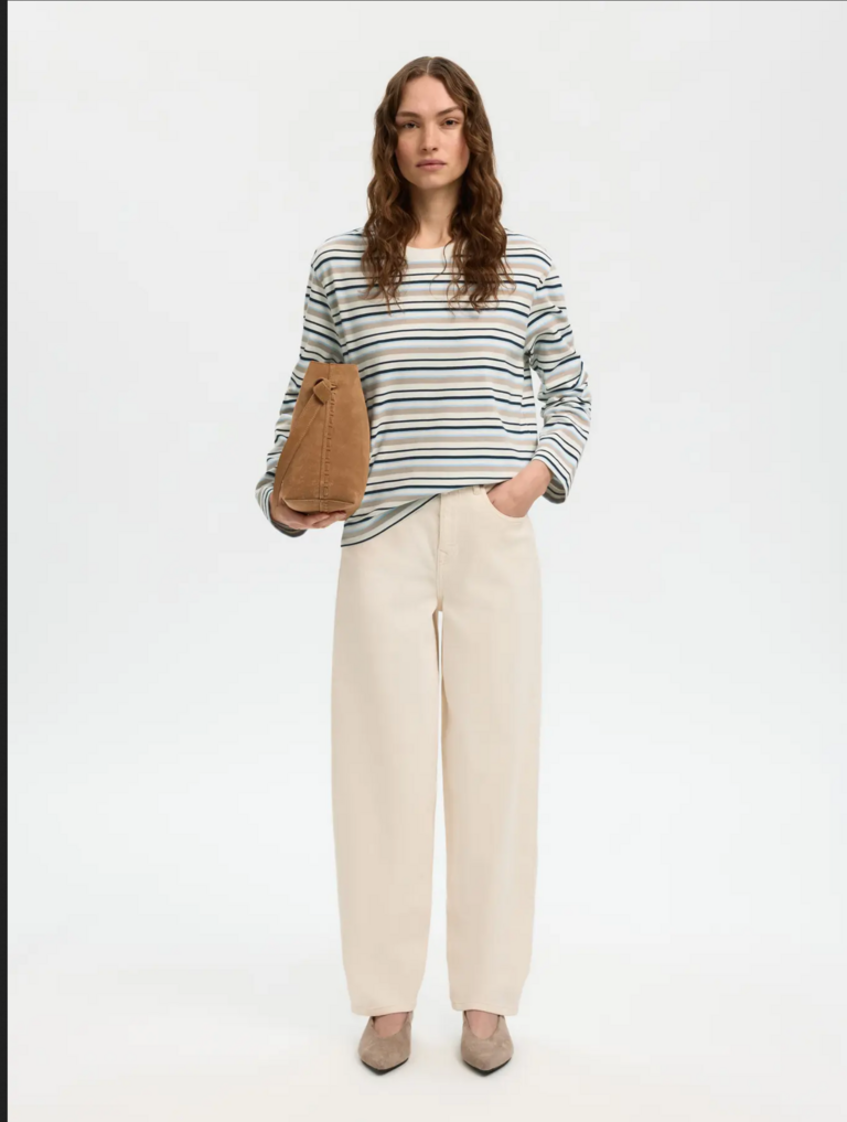 Selected Striped Boxy Tee