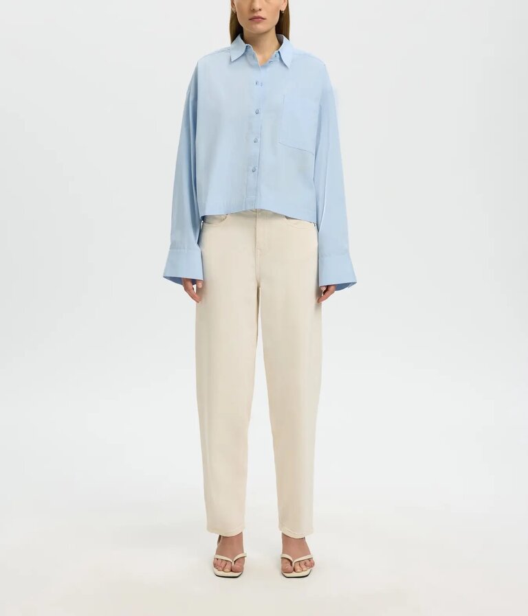Selected Astha Cropped Boxy Shirt
