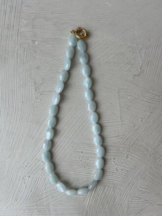 Antraciet Amelie Necklace Aqua
