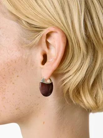 Lie Studio The Erin Earrings Silver Red Mookiate