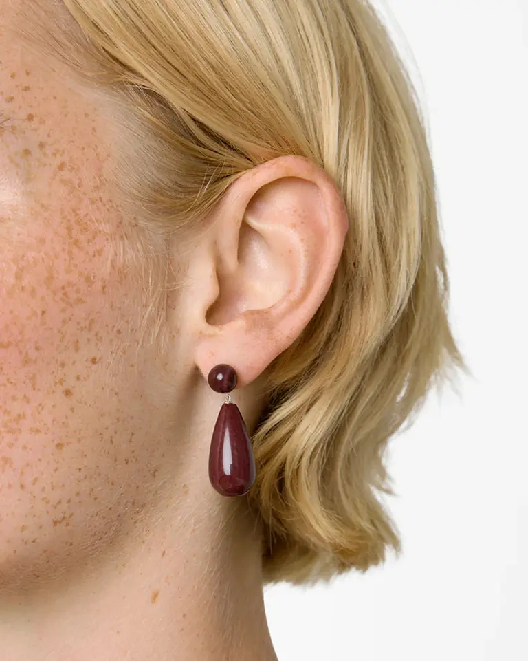 Lie Studio The Lola Earrings Silver Red