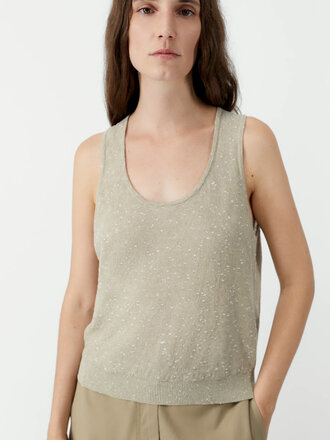 Cordera Linen Cotton Flecked Tank Top