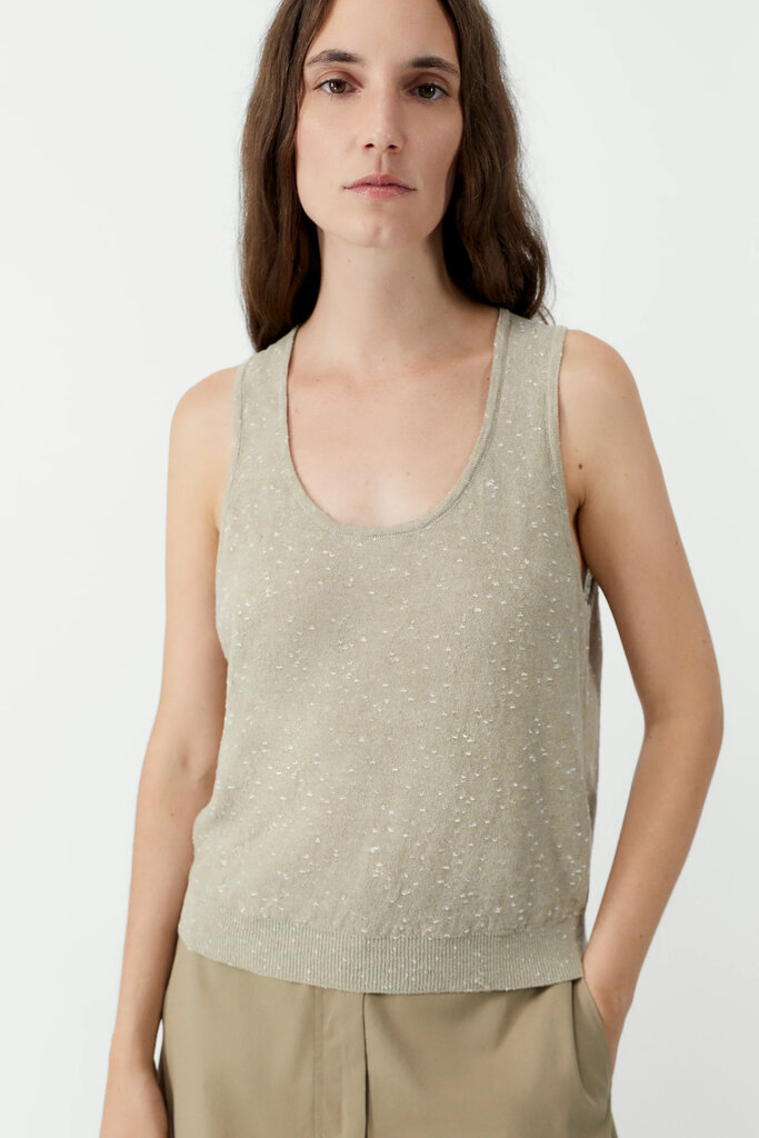 Cordera Linen Cotton Flecked Tank Top