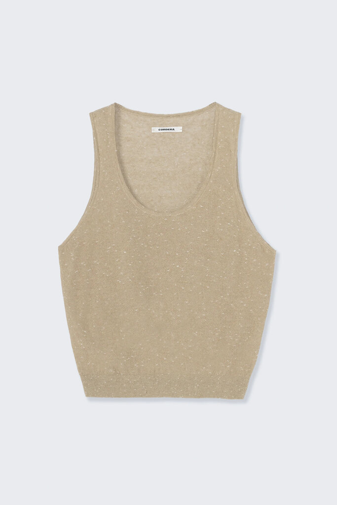 Cordera Linen Cotton Flecked Tank Top