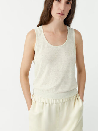 Cordera Linen Cotton Flecked Tank Top