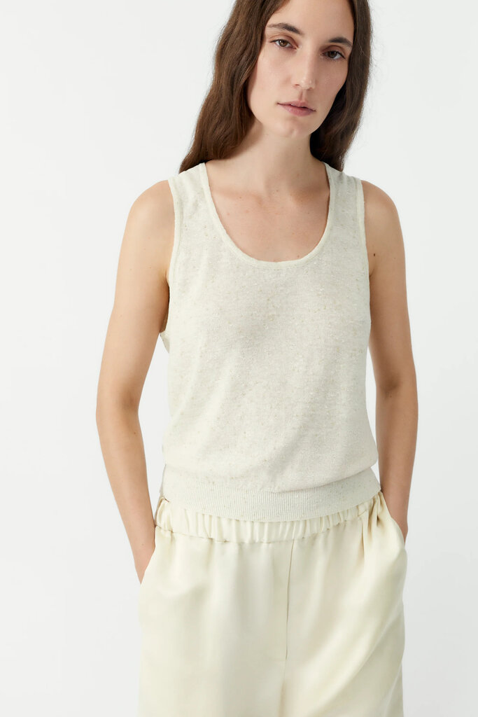 Cordera Linen Cotton Flecked Tank Top