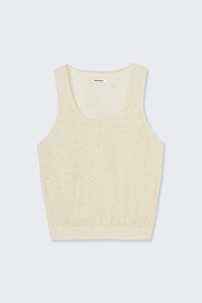 Cordera Linen Cotton Flecked Tank Top
