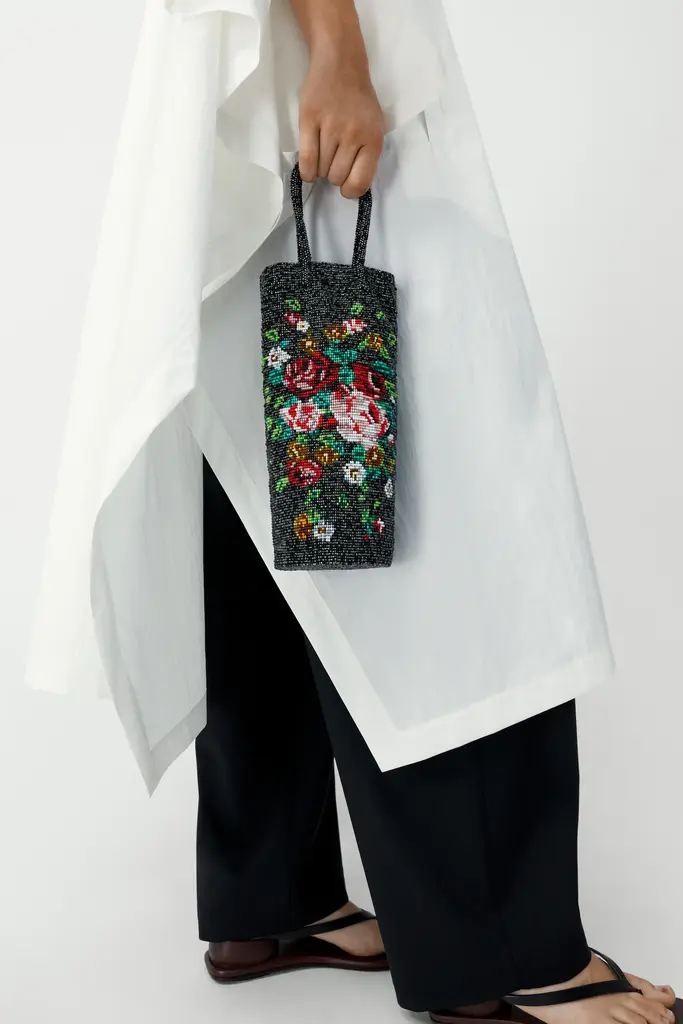 Cordera Handmade Beaded Bag Rosas