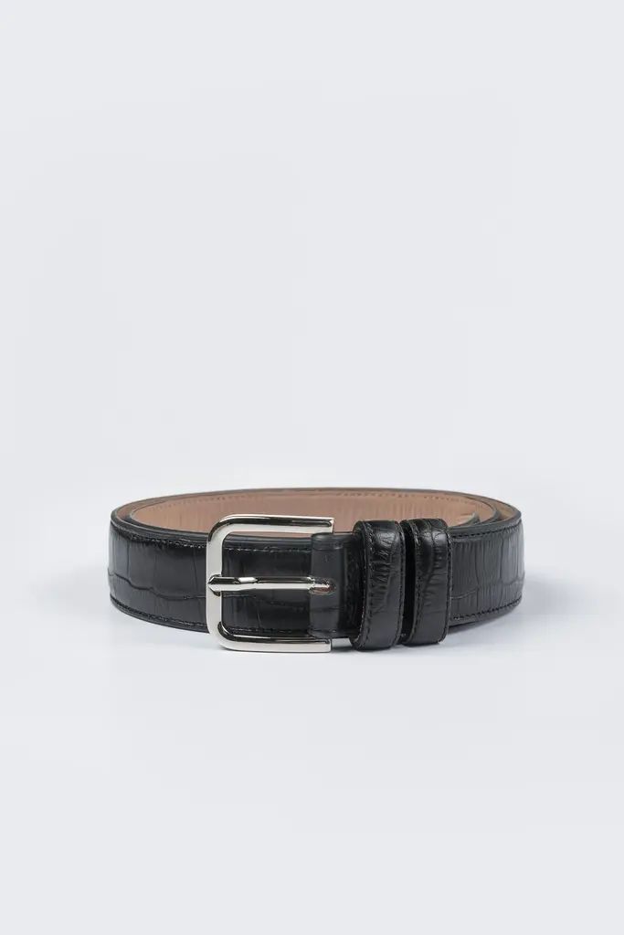 Cordera Classic Belt Black Crocodile One Size