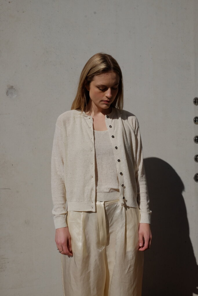 Cordera Linen Cotton Flecked Cardigan