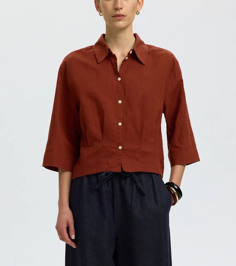 Selected Cleo Cropped Shirt
