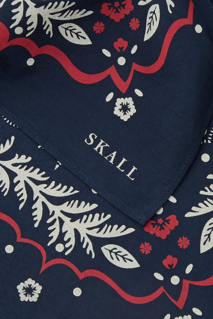Skall Studio Juniper Scarf Navy/Red/Ecru