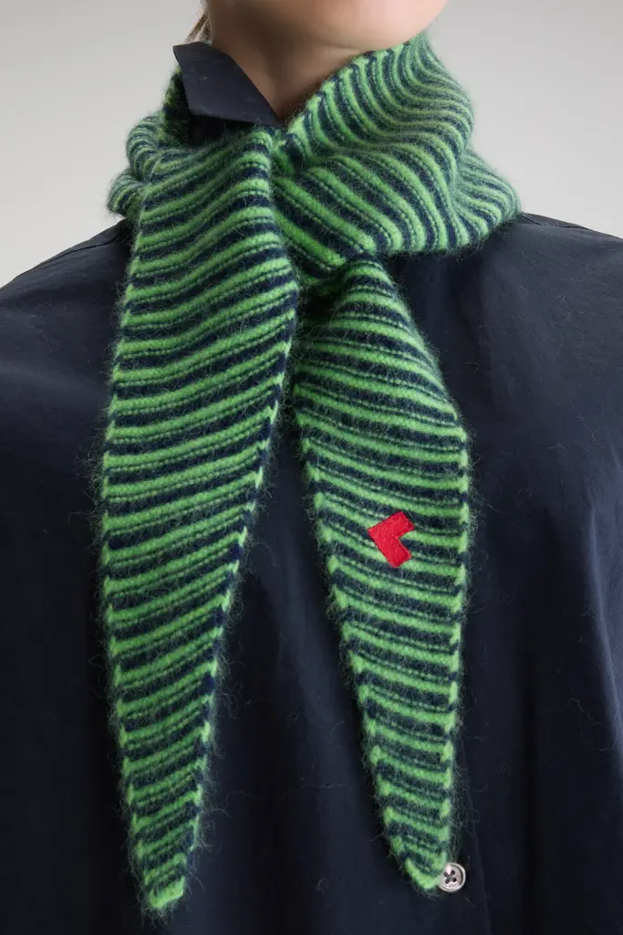 Bellerose Dusol  Green Stripe Scarf