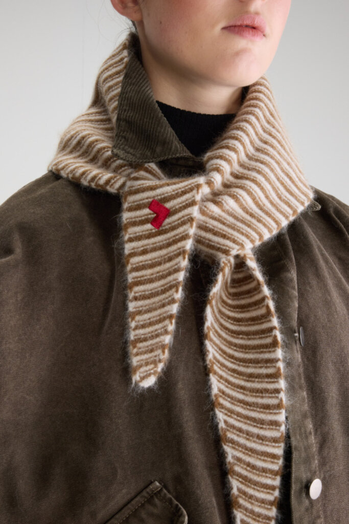 Bellerose Dusol Beige Stripe Scarf