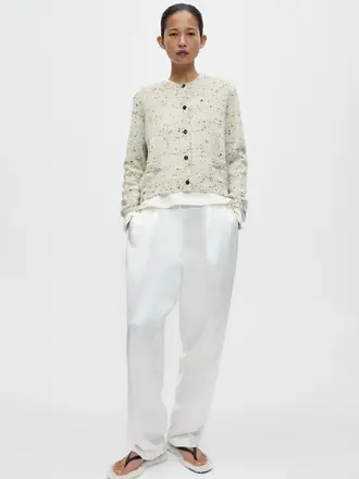 Cordera Merino Wool Flecked Cardigan