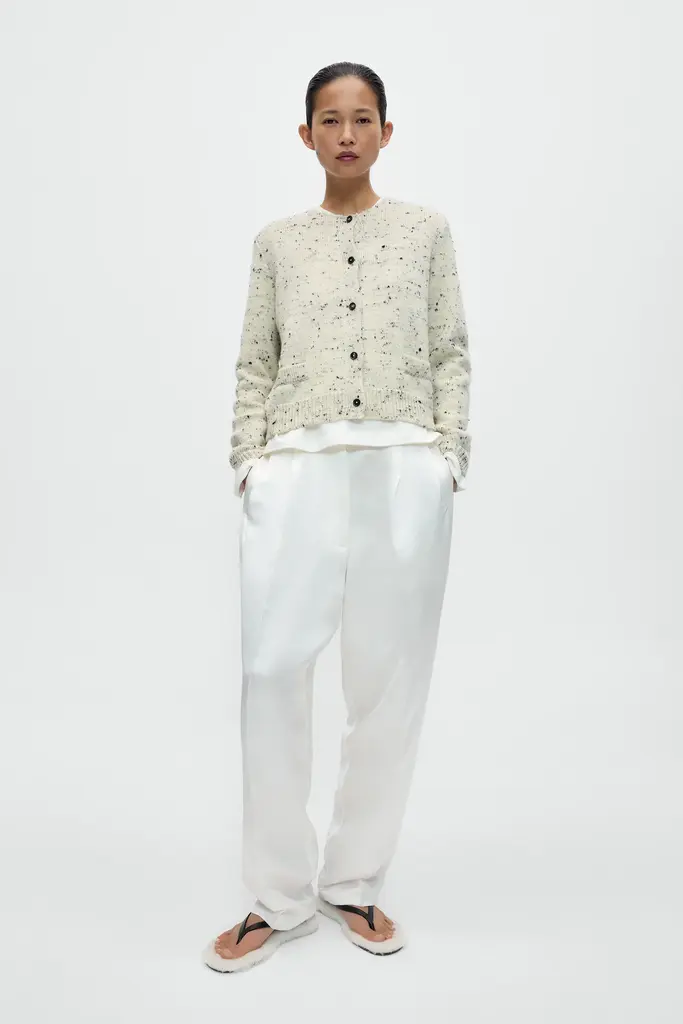 Cordera Merino Wool Flecked Cardigan