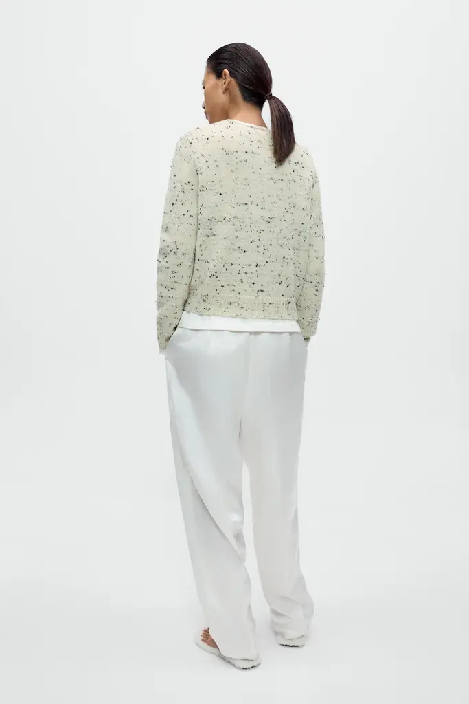 Cordera Merino Wool Flecked Cardigan