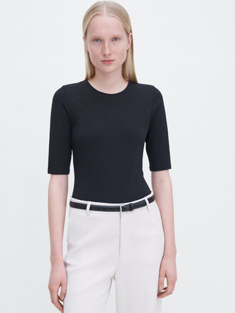 Filippa K Cotton Stretch Elbow Sleeve T-shirt