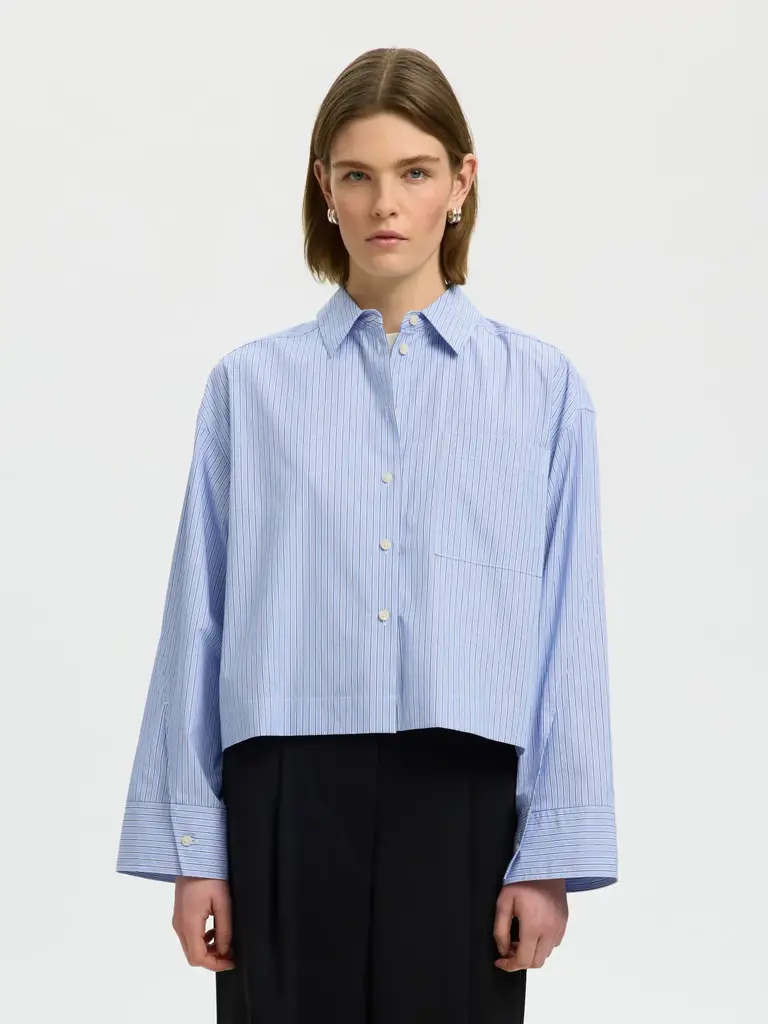Selected Dannie cropped boxy shirt