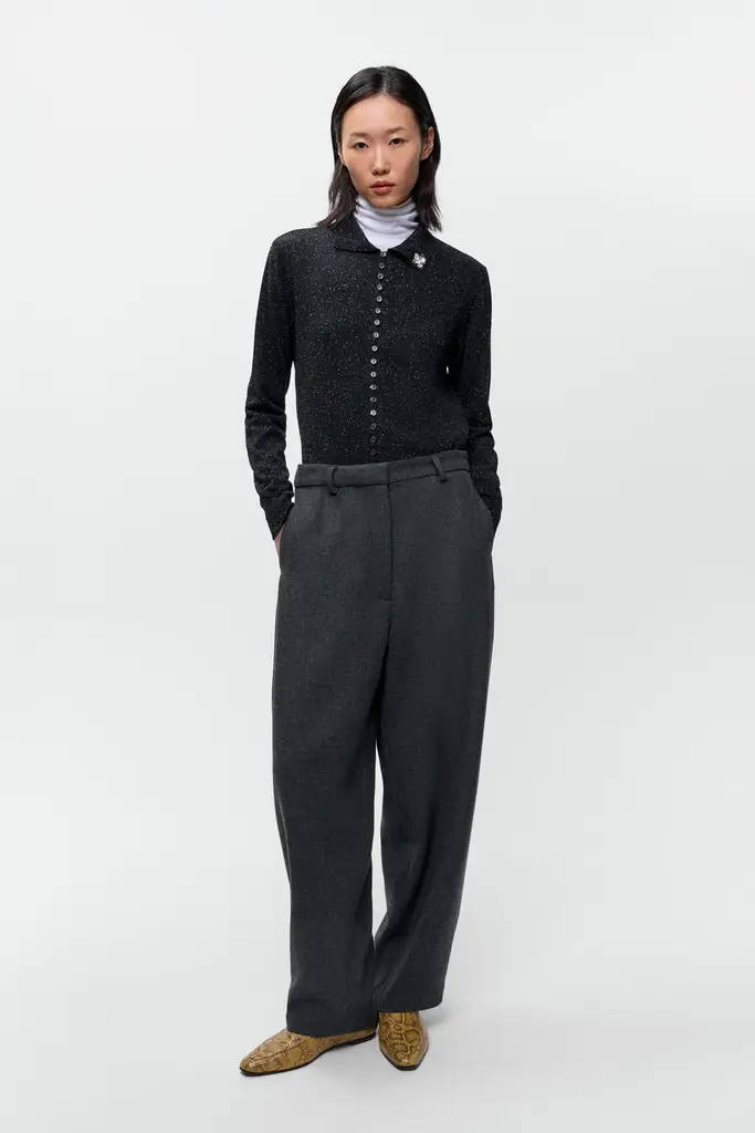 Cordera Silk Wool Flecked Polo