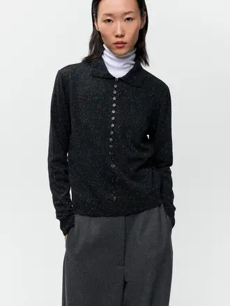 Cordera Silk Wool Flecked Polo