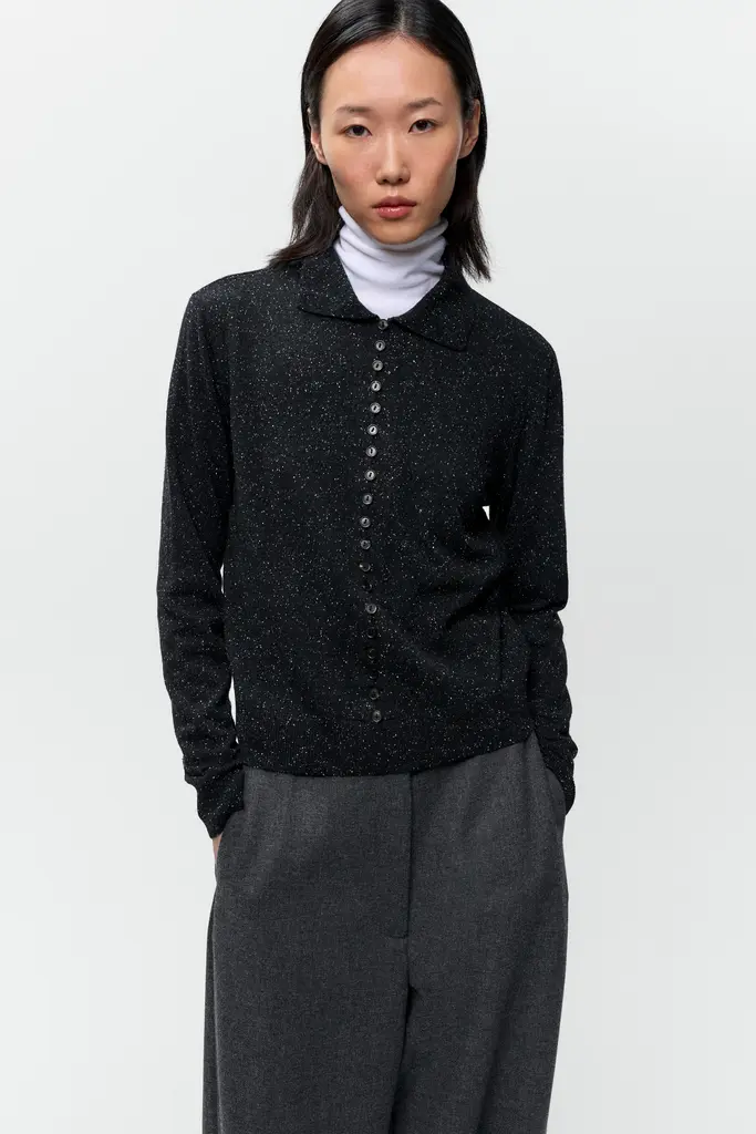 Cordera Silk Wool Flecked Polo