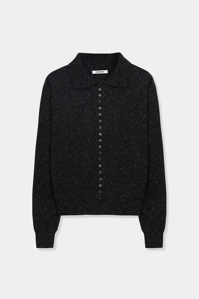 Cordera Silk Wool Flecked Polo