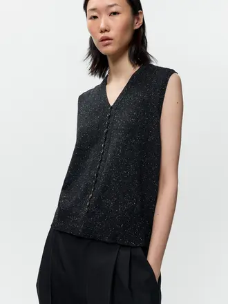 Cordera Silk Wool Flecked Waistcoat