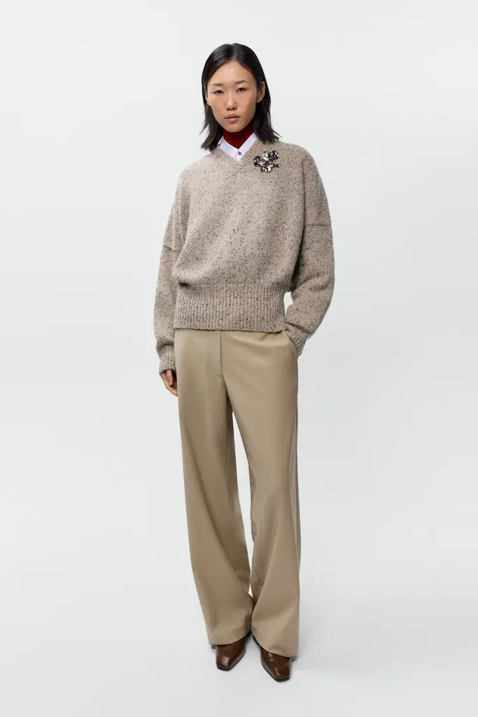 Cordera Speckled V-Neck Sweater