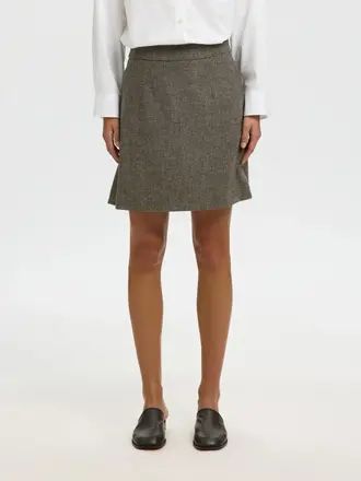 Selected Reeda Wool Short Skirt