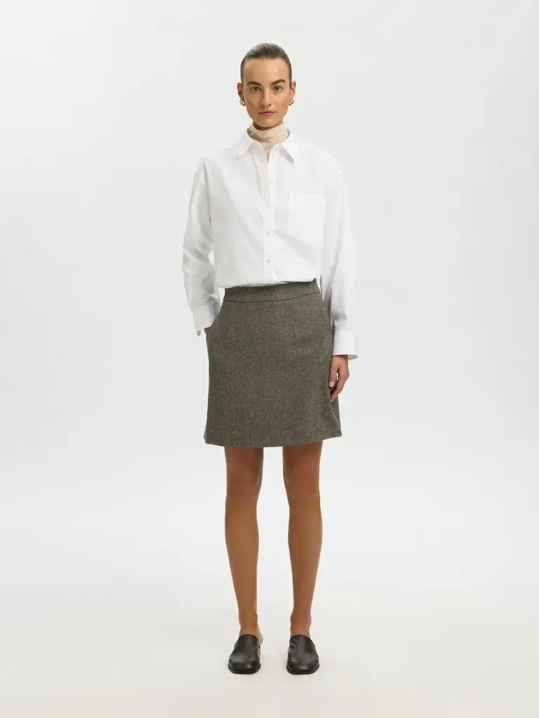 Selected Reeda Wool Short Skirt
